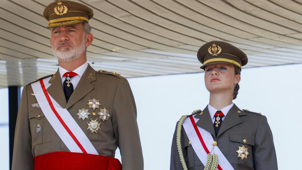 El rey Felipe VI y la princesa Leonor en un acto en Lleida.