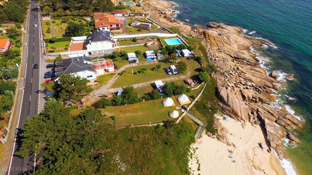 Vista aérea del camping de O Grove