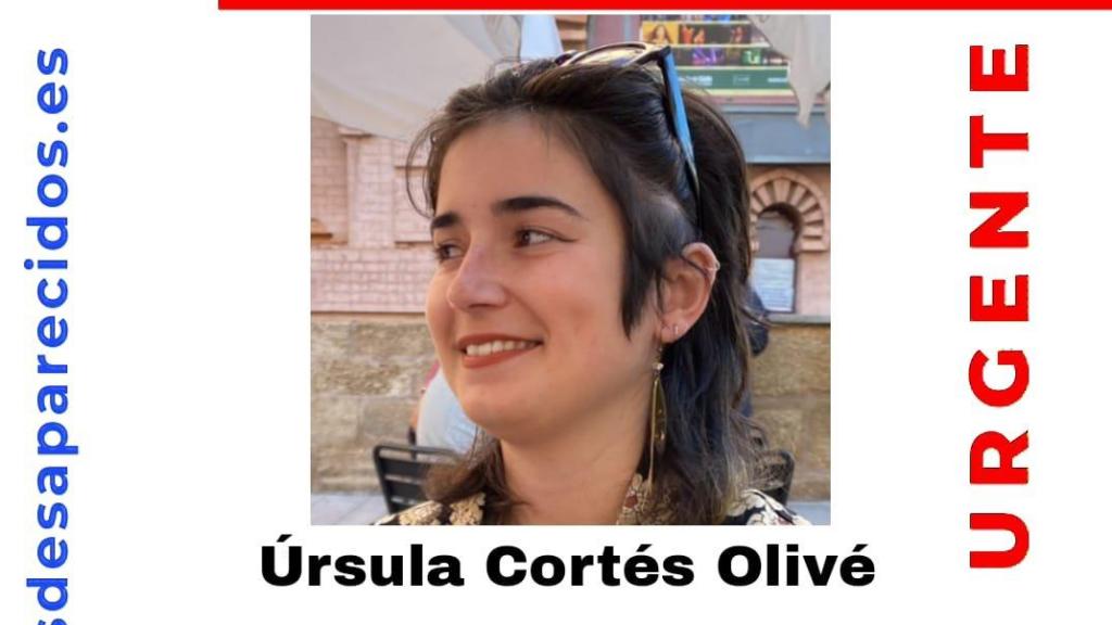 El cartel de desaparecida de la arqueóloga catalana Úrsula Cortés.