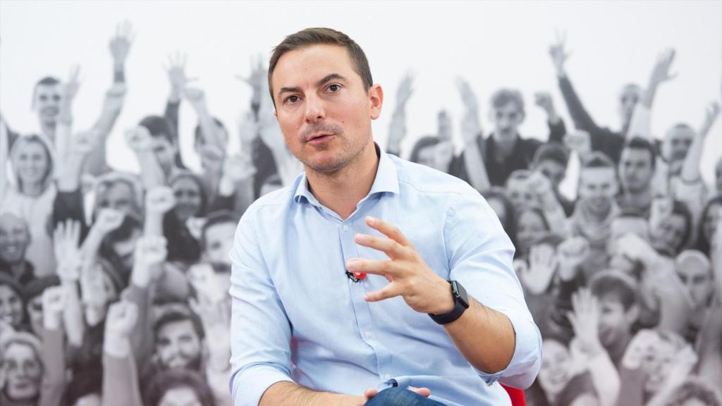 Juan Lobato, durante la entrevista a Europa Press.