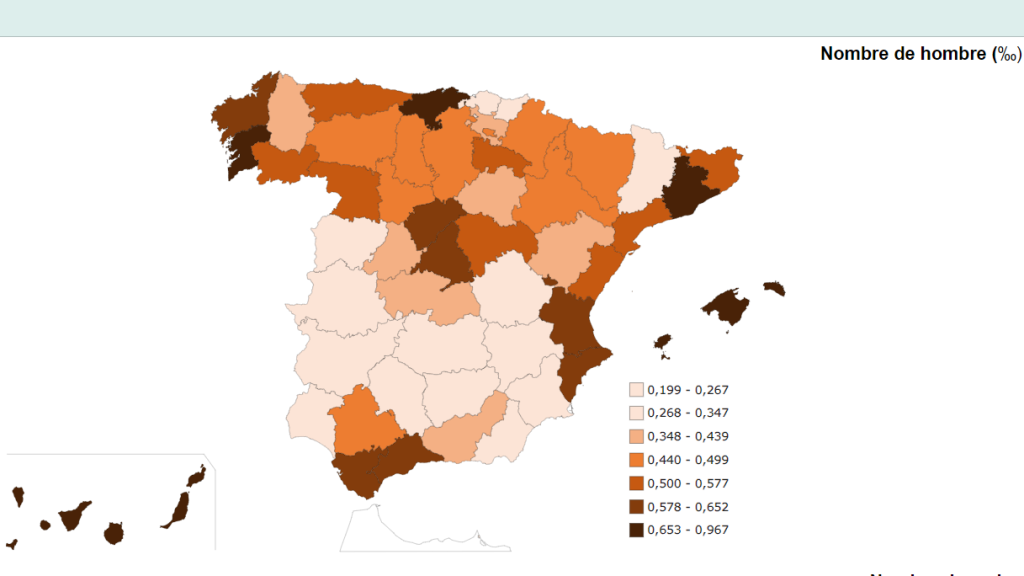 Personas llamadas Luca en España. INE