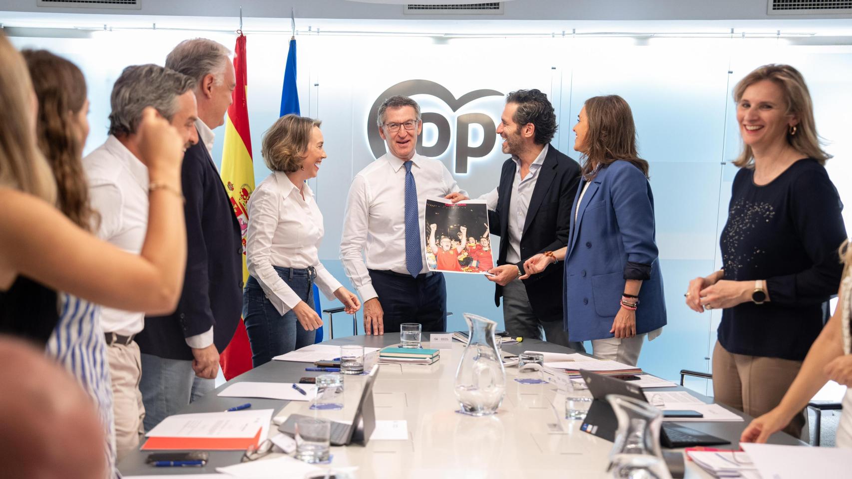 El Comité Ejecutivo Nacional en la reunión de este lunes.