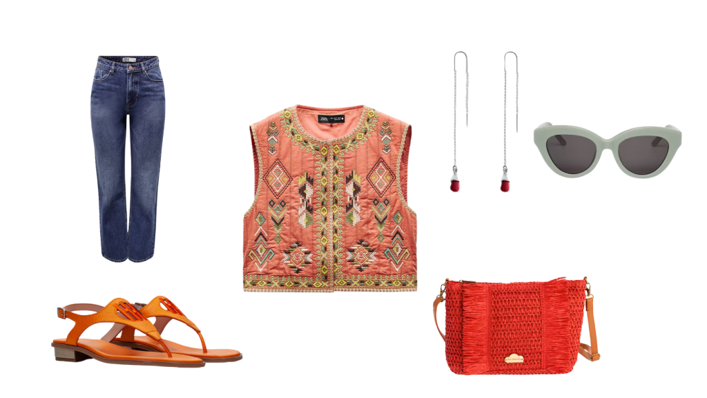 Look casual con chaleco de Zara (39,95 €).