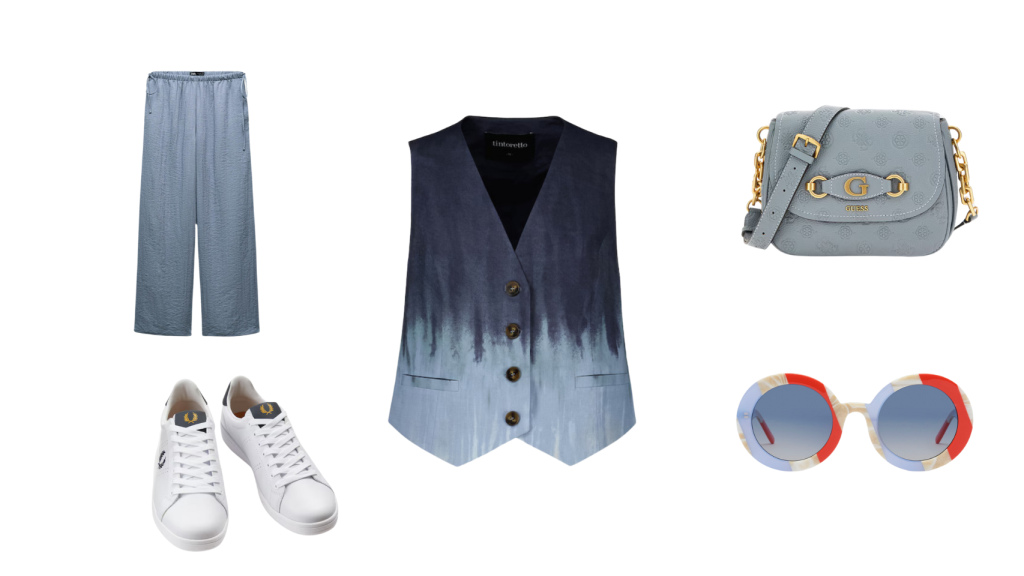 Look bohemio con chaleco de Tintoretto (35,99 €).