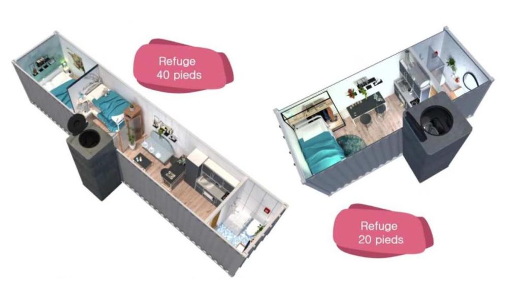 Diseño de un búnker de 12 metros (izqda) y otro de 6 metros (dcha).