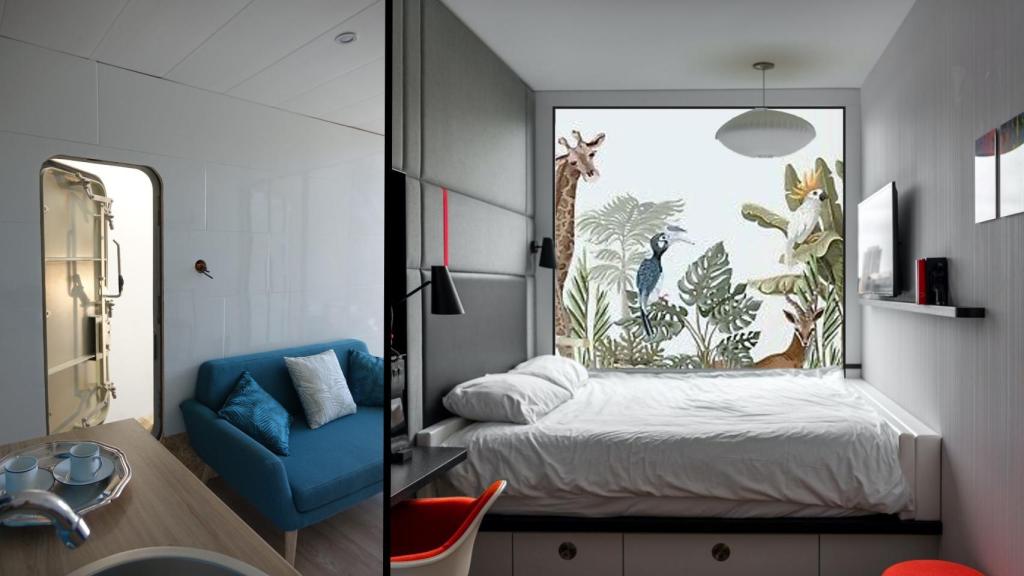 Interior de uno de los búnkeres.