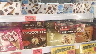 Nevera de helados de Mercadona.