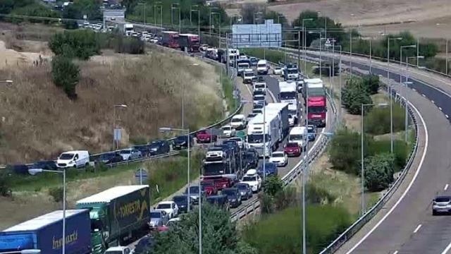 Retenciones en una autovía