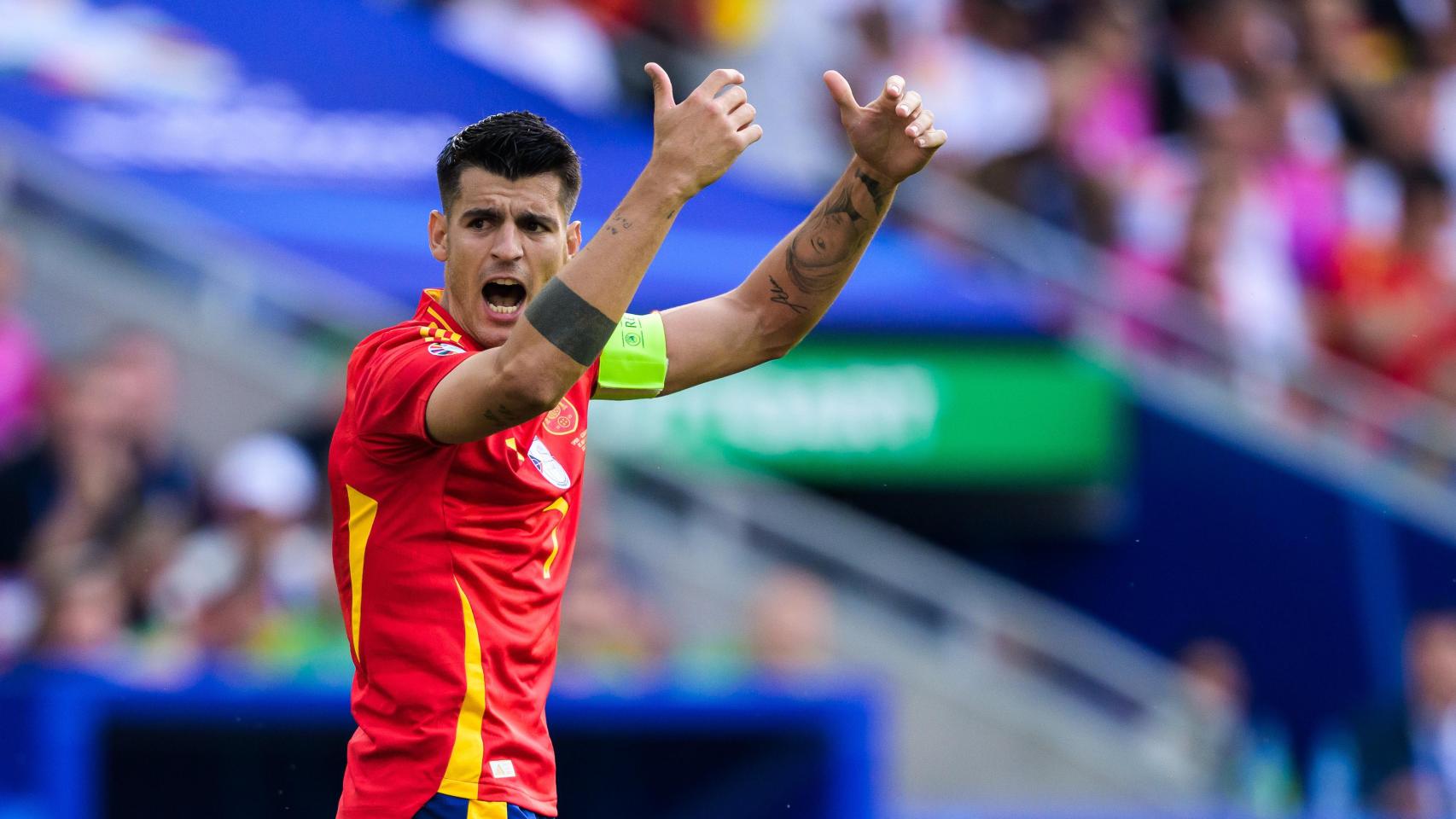 Álvaro Morata junto a la Selección en la Eurocopa 2024
