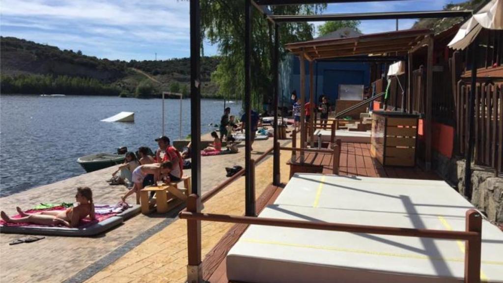 Una de las terrazas del parque