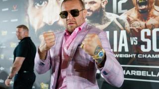 McGregor, durante la presentación de Bare Knuckle en Marbella.