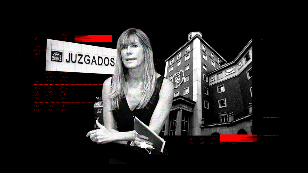 Begoña Gómez, en un fotomontaje.