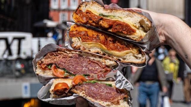 Diferentes tipos de focaccias de Divorare, en Madrid.