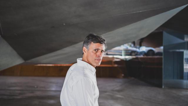 Leopoldo López durante su entrevista con EL ESPAÑOL