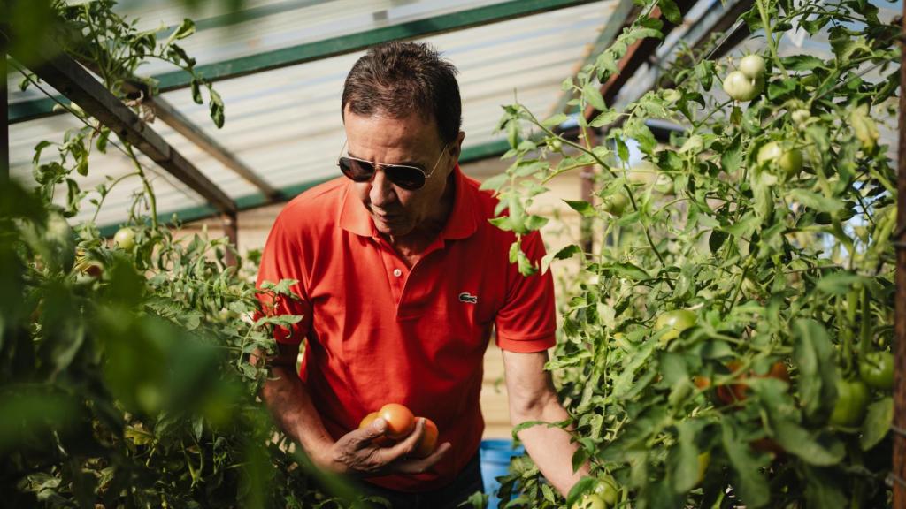 De la Morena con sus tomates.