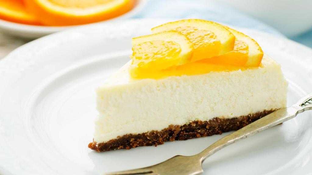 Una tarta de queso con limón