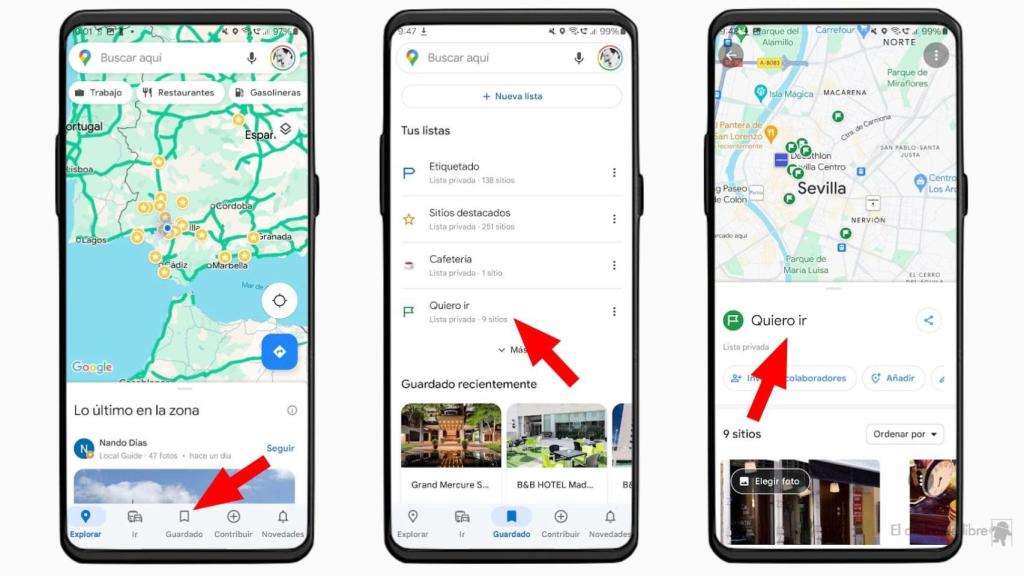 Listas en Google Maps