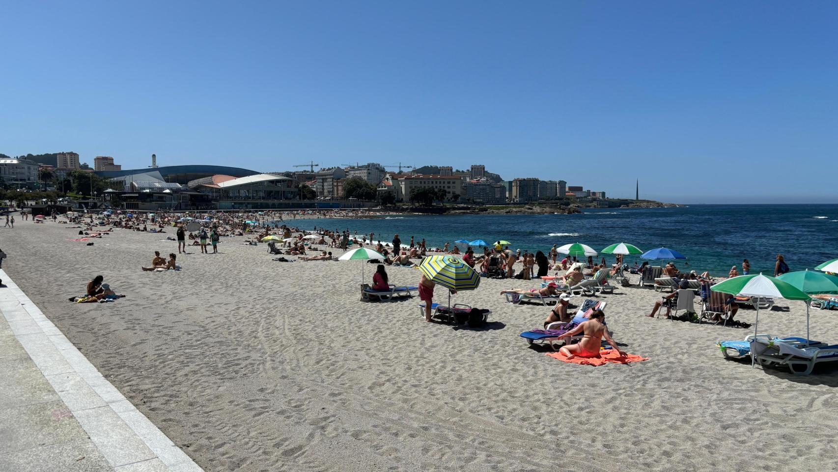 La playa de Riazor en A Coruña
