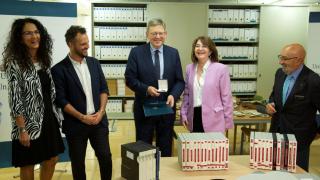 Ximo Puig y Amparo Navarro en una visita del presidente de la Generalitat a la UA.