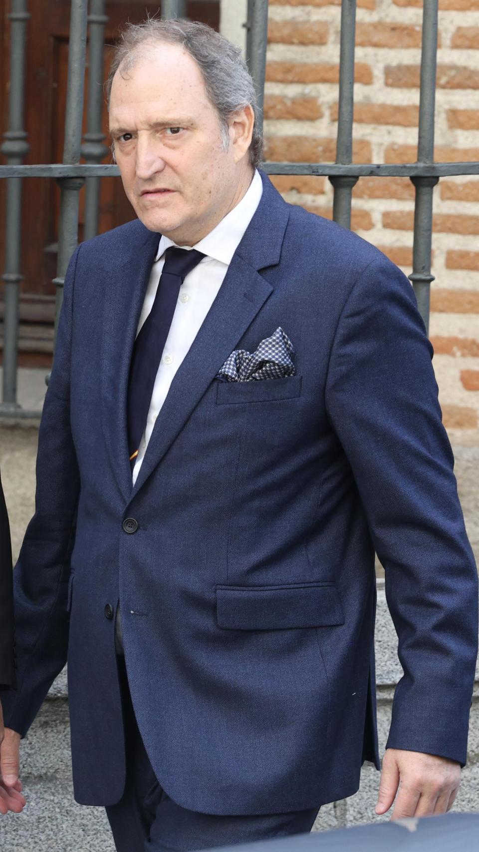 Juan Gómez-Acebo en el funeral de su hermano Fernando.