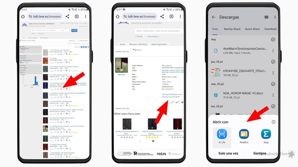 Descarga de un libro electrónico