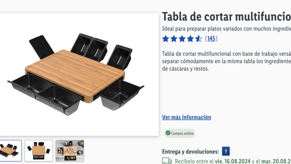 Tabla de cortar multifuncional.