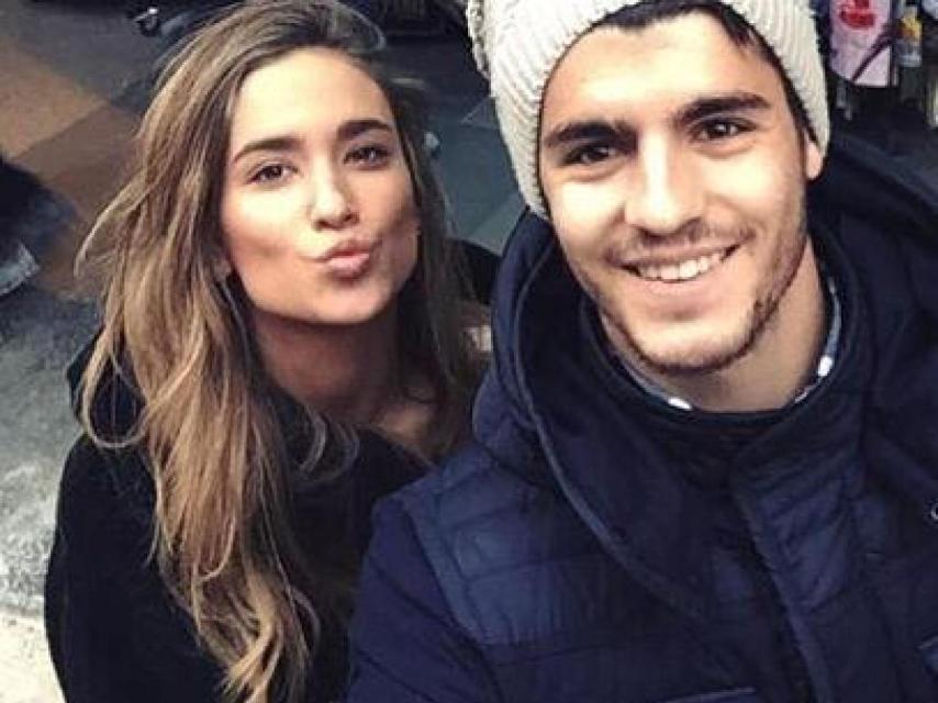 Álvaro Morata y María Pombo en una imagen de archivo.