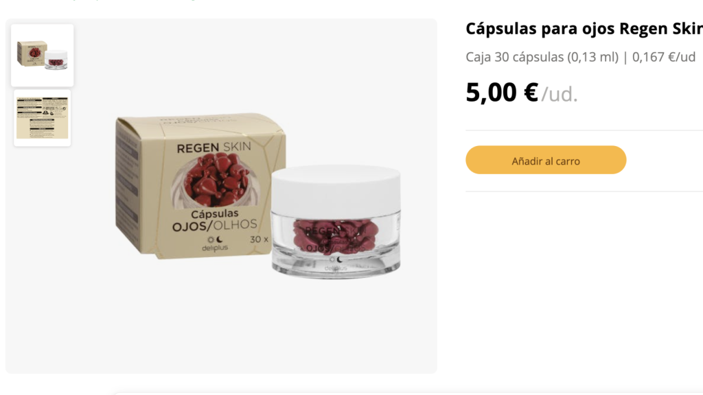 Cápsulas para los ojos.