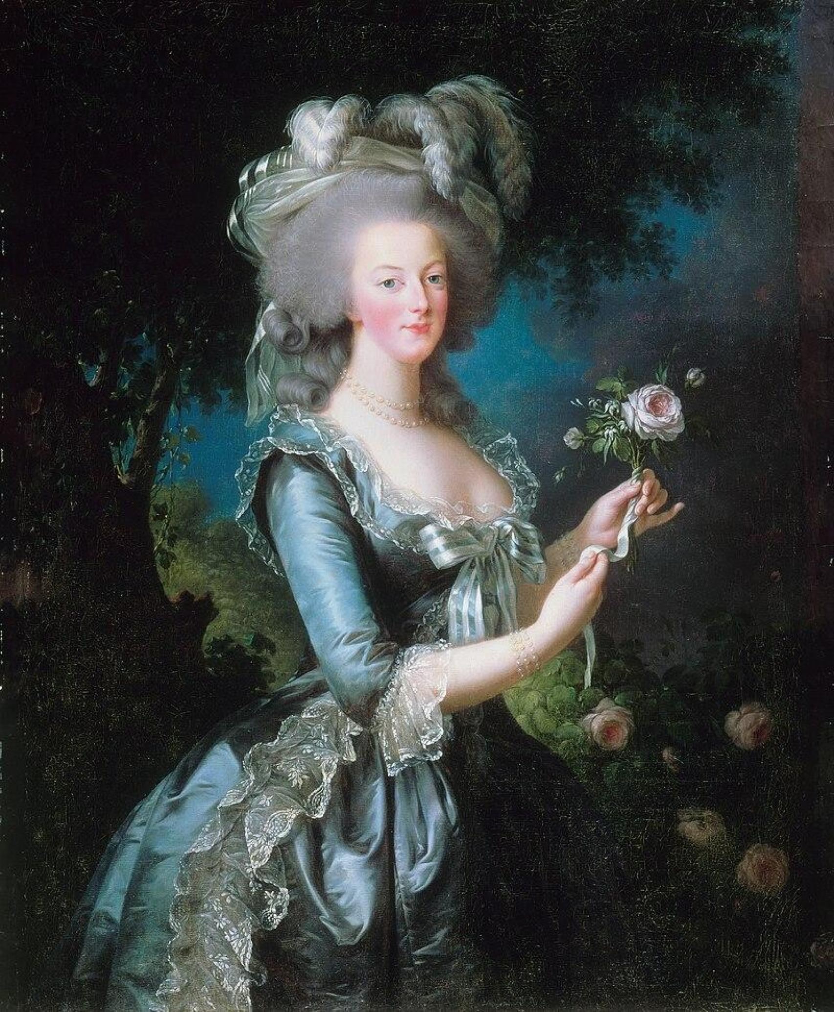 'Maria Antonieta con una rosa', de Marie-Louise-Élisabeth Vigée-Lebrun