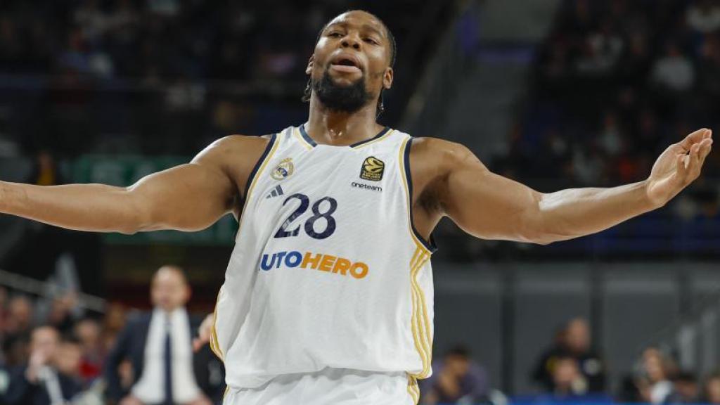 Yabusele, durante un partido de Euroliga con el Real Madrid.
