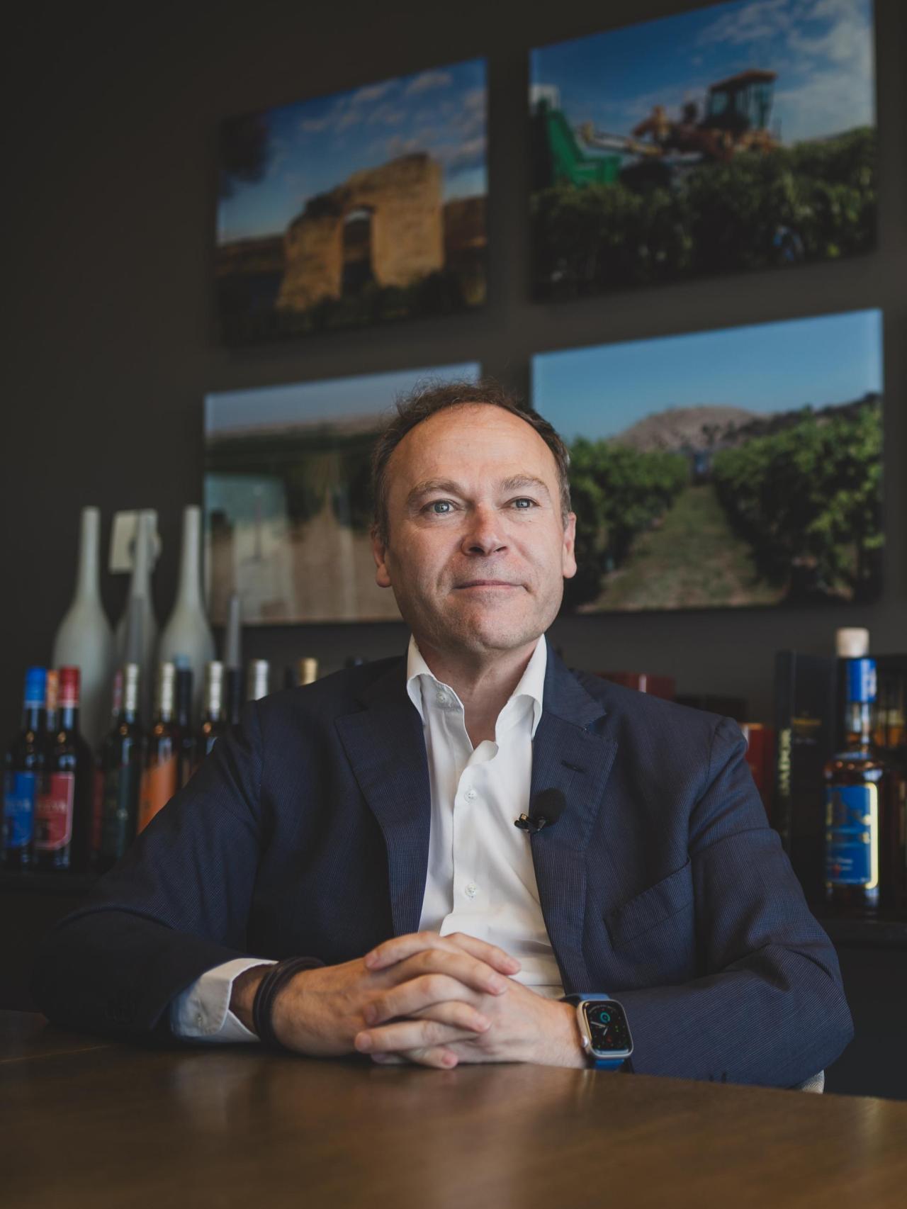 Ángel Piña, durante la entrevista.