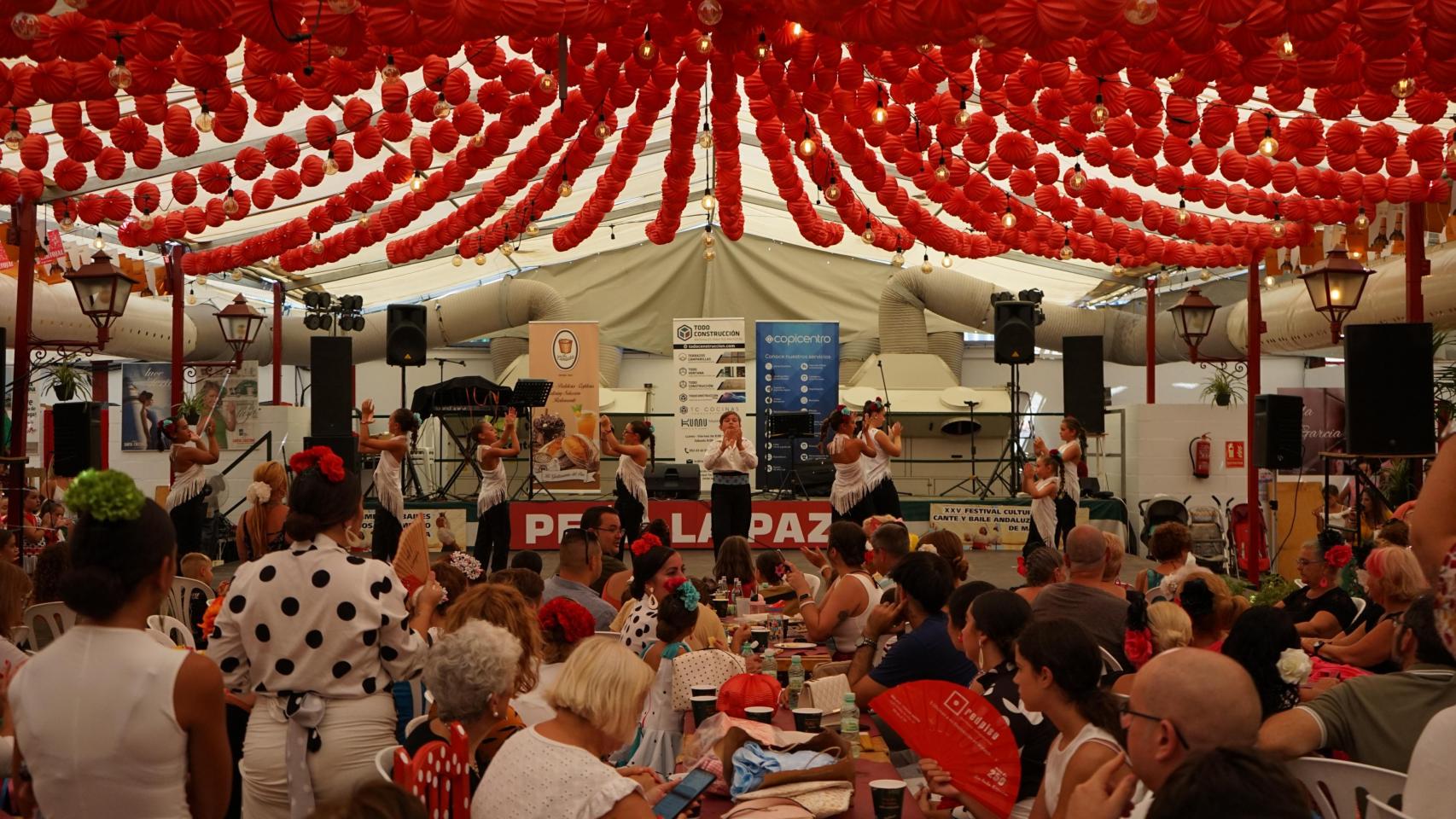 Una caseta de la Feria de Málaga.