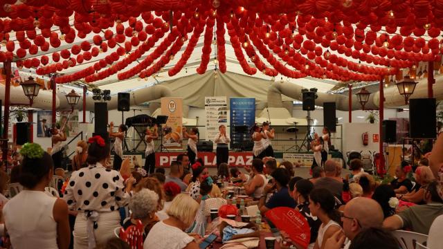 Una caseta de la Feria de Málaga.