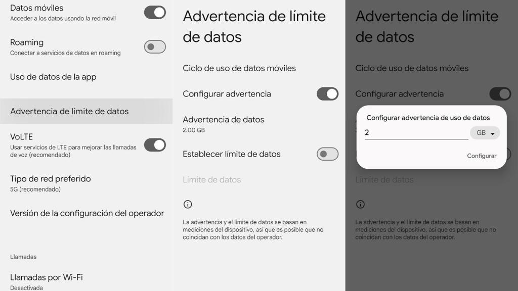 Advertencia de uso de datos