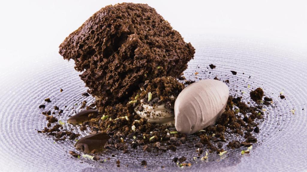 Esponja de chocolate.