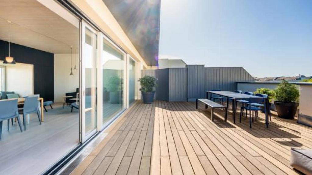 Vista de un ático de lujo.