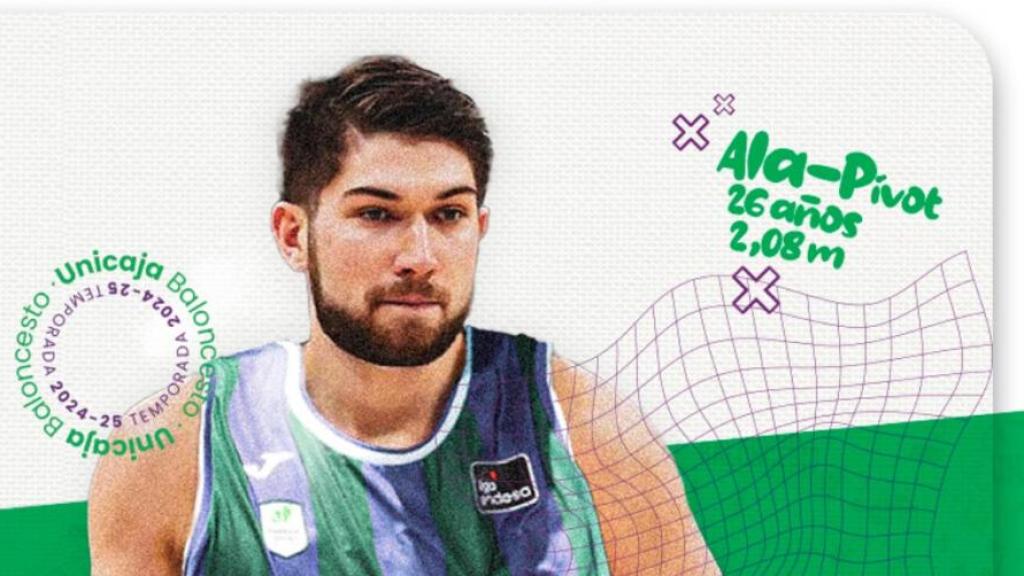 Anuncio del nuevo fichaje del Unicaja de Baloncesto.