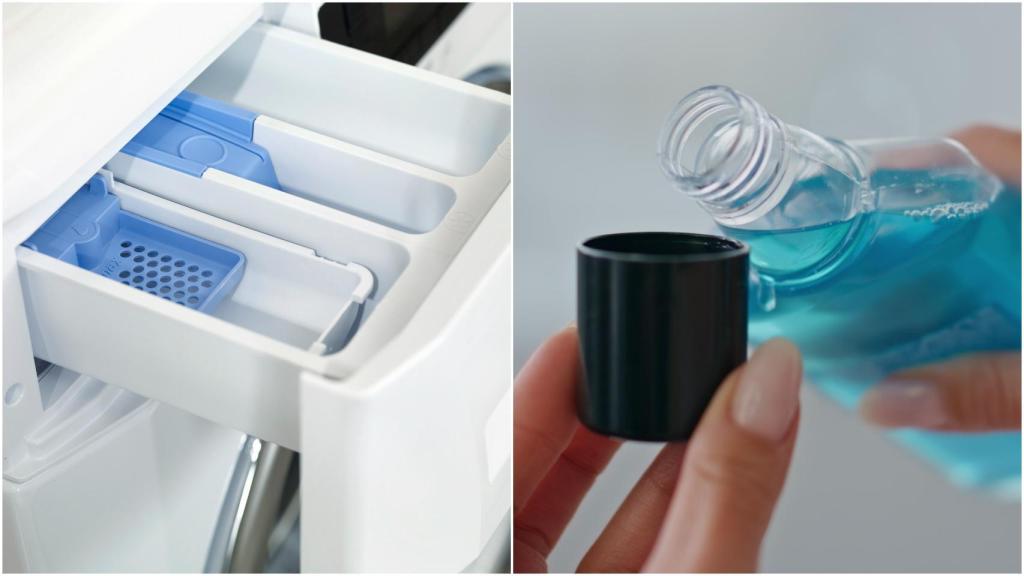 Enjuague bucal en la lavadora.