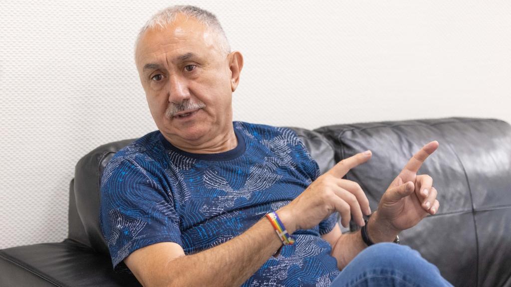 Pepe Álvarez, secretario general de UGT, durante la entrevista con EL ESPAÑOL-EL DIGITAL CLM.