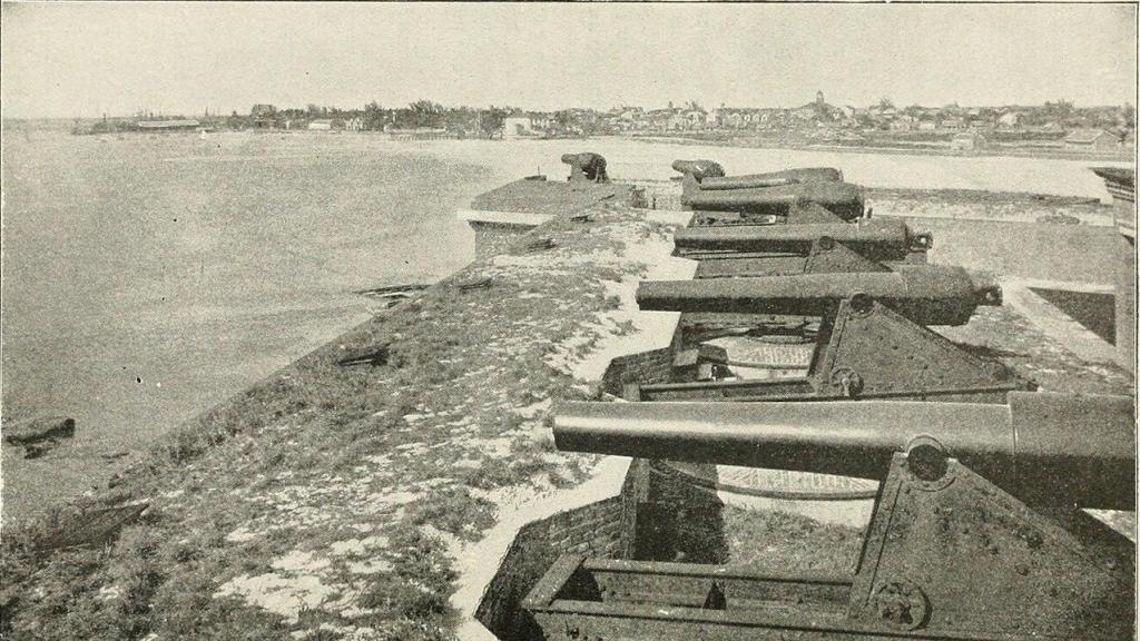 Fuerte estadounidense en Cayo Hueso (Florida) en la década de 1890.