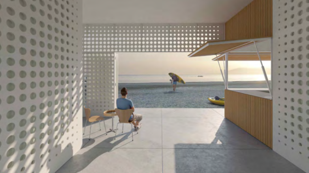 Vista del interior de la base náutica.