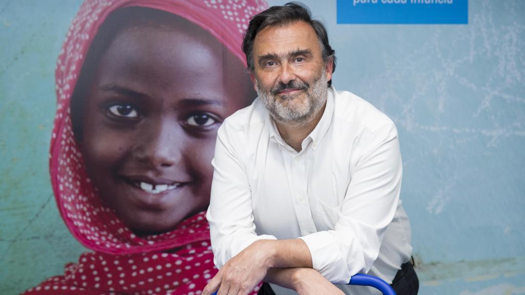 Chema Vera, director de UNICEF ESPAÑA, en la sede de la oenegé.