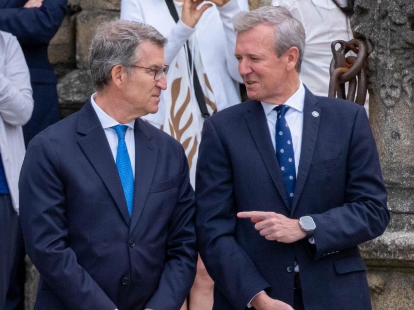 Feijóo y Rueda, el pasado mes de julio en un acto en Santiago de Compostela.