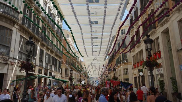La calle Larios en Feria.