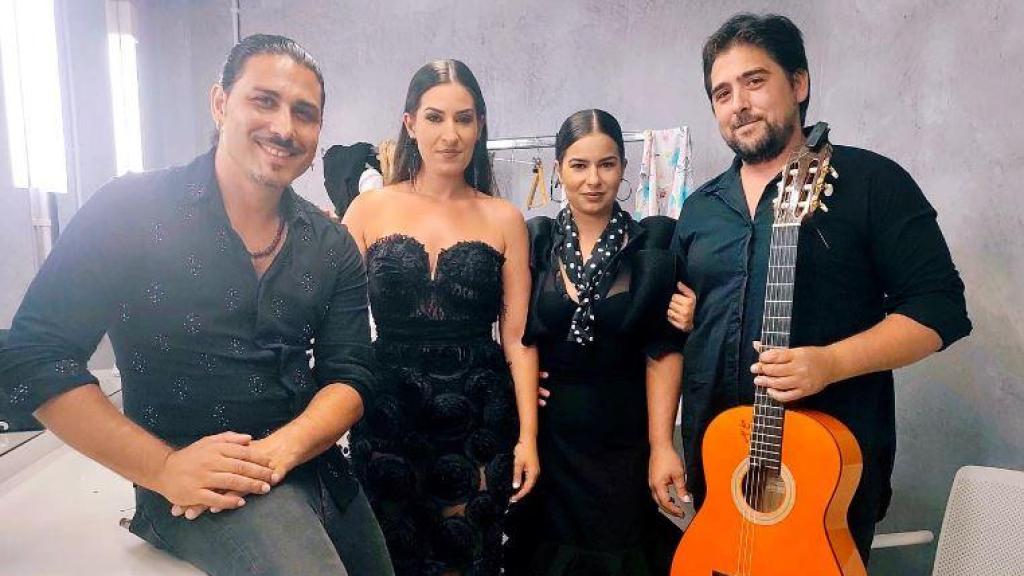 Noemí, Pedro, Luis y Lidia , durante unas jornadas de flamenco en la isla pitiusa.