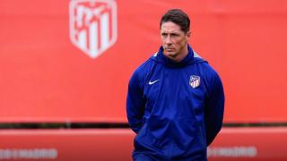 Fernando Torres, durante un entrenamiento con el Atlético.