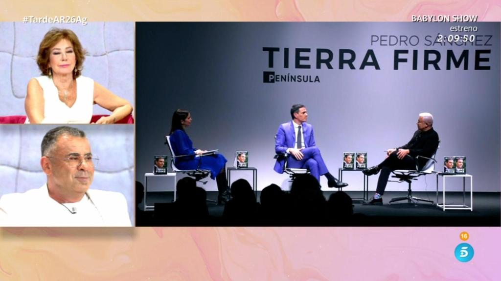 Ana Rosa Quintana y Jorge Javier Vázquez en 'TardeAR'.