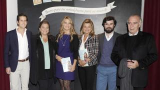 Jorge Benguría, Caritina Goyanes, Carla Goyanes, Cari Lapique, Antonio Matos y Carlos Goyanes en una imagen de 2013.