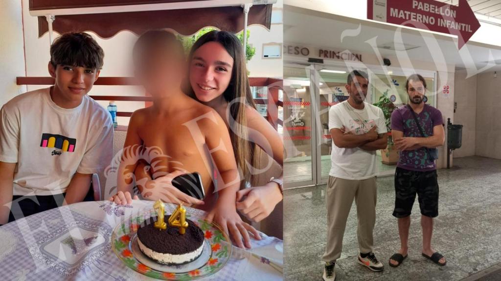 Los adolescentes atropellados, en una imagen cedida por sus padres, Erik y Miguel, este domingo, en el Hospital Virgen de la Arrixaca de Murcia.