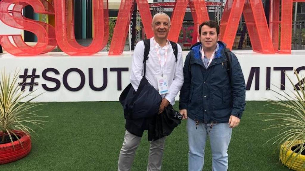 Emilio Jiménez, CEO y fundador de Atenxia, y Manuel Hernández, Business Development de la startup en una edición pasada de South Summit.